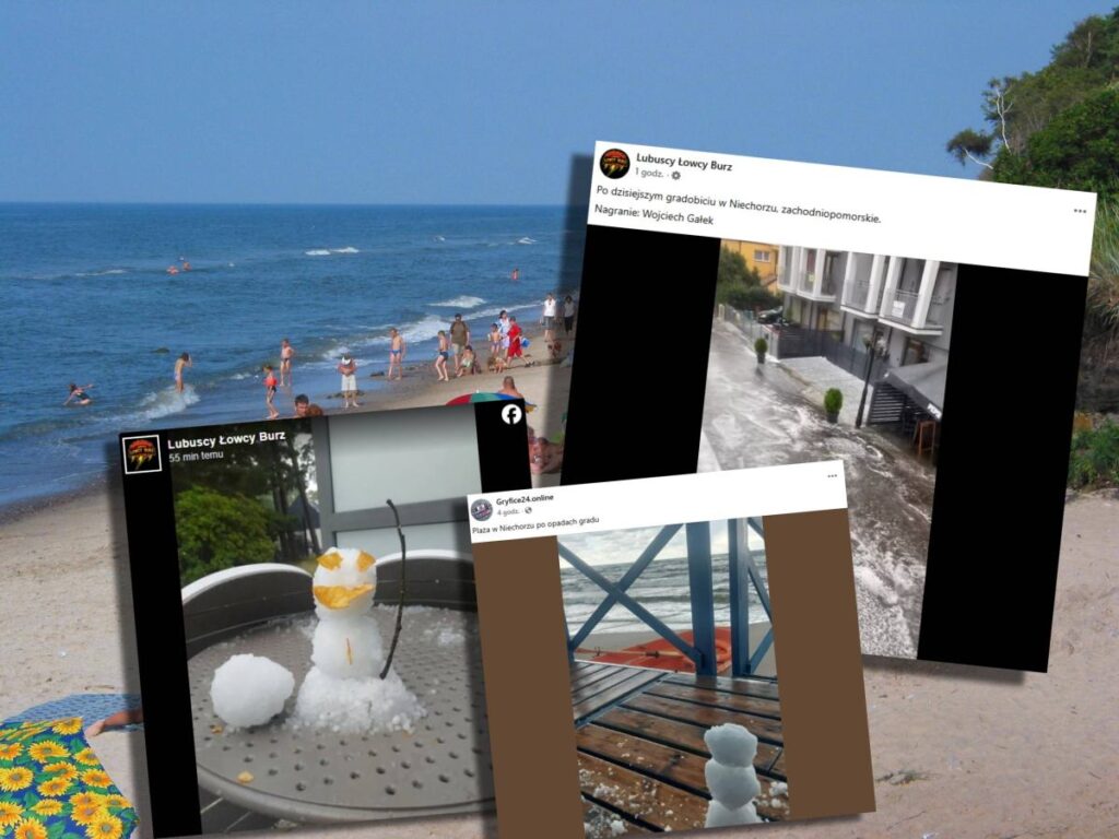 Zimowy akcent nad Bałtykiem – zaskakujący widok bałwanków przy plaży